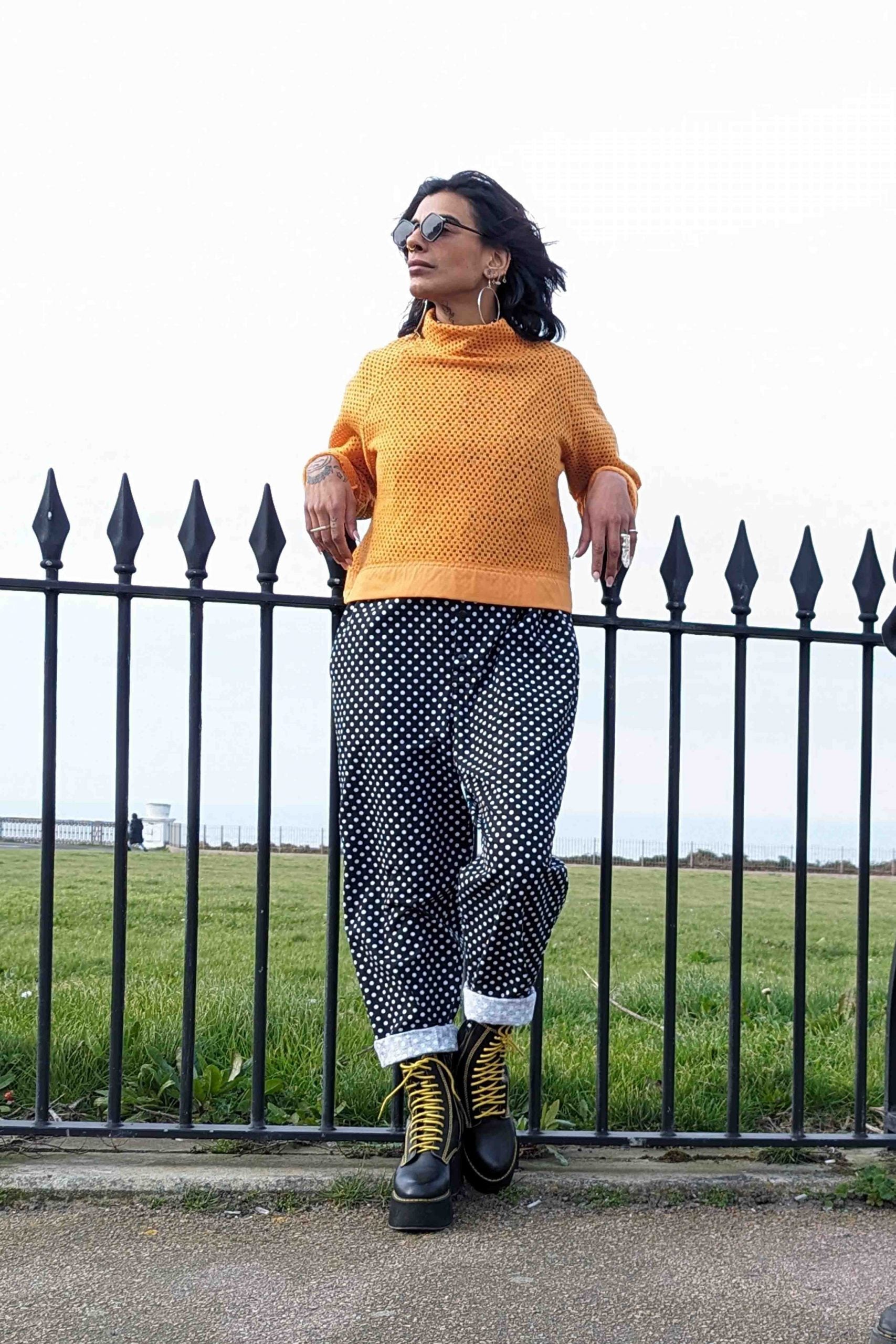 Orange Honeycomb Jumper