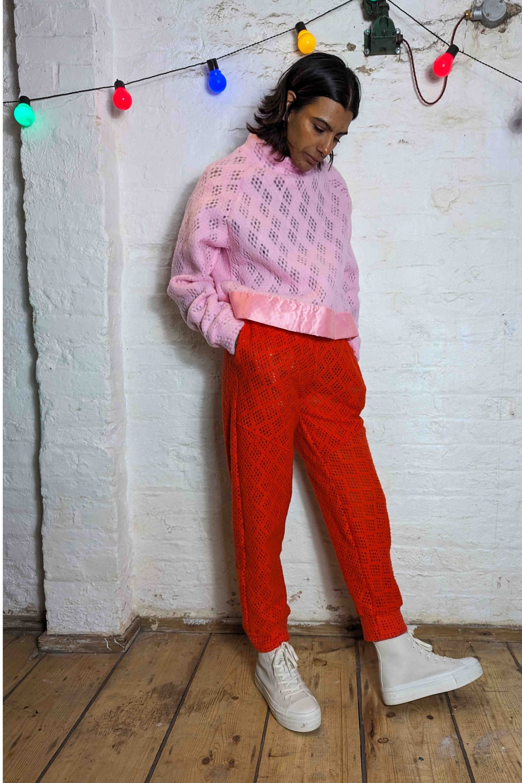 Light Pink Honeycomb Jumper