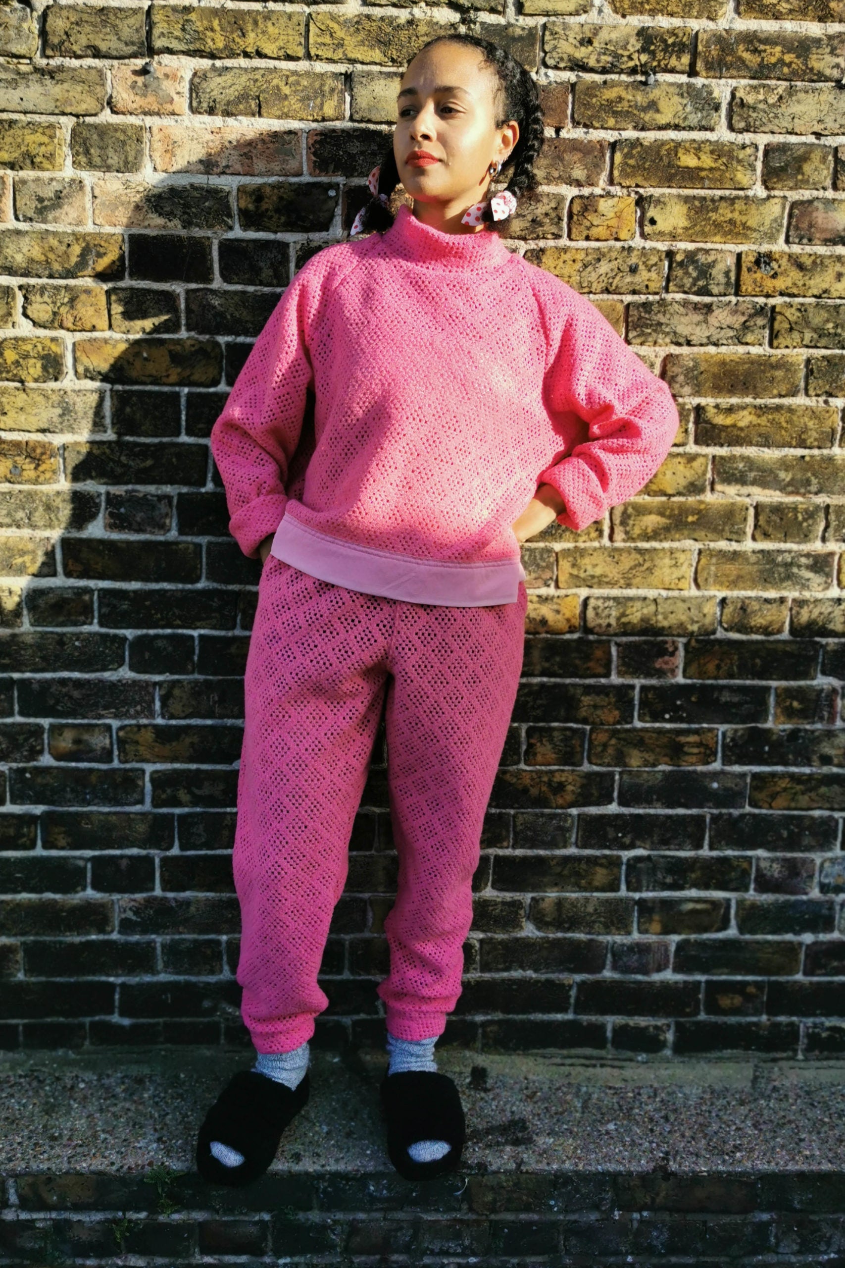 Pink Honeycomb Jumper